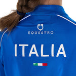 Equestro kid's technical training polo ls zip equestroxfise - Colore AZZURRO SAVOIA (19-4150)