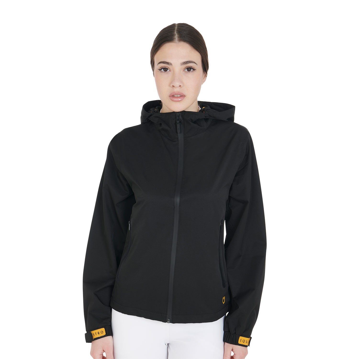 Equestro technical woman raincoat - Colore BLACK