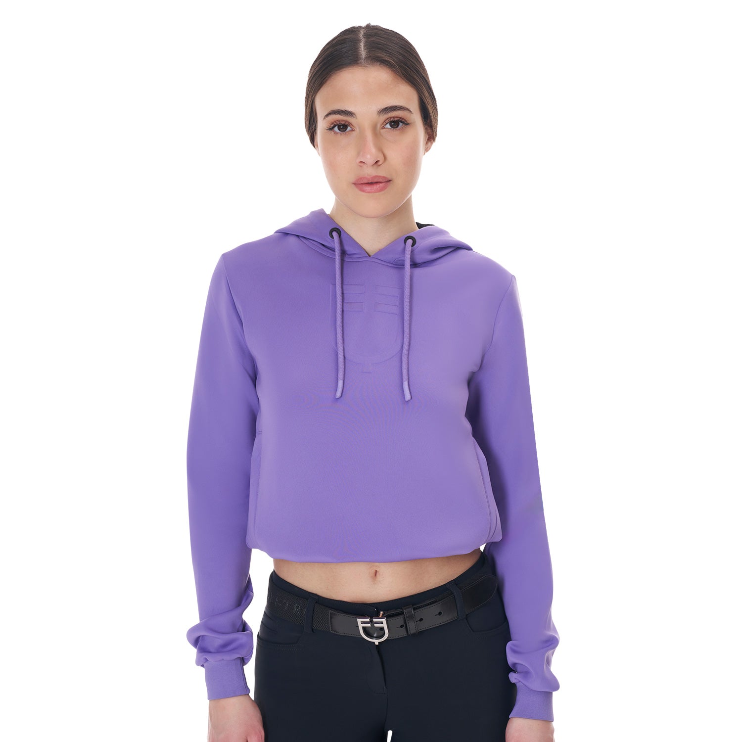 Equestro women's cut out hoodie - neutra