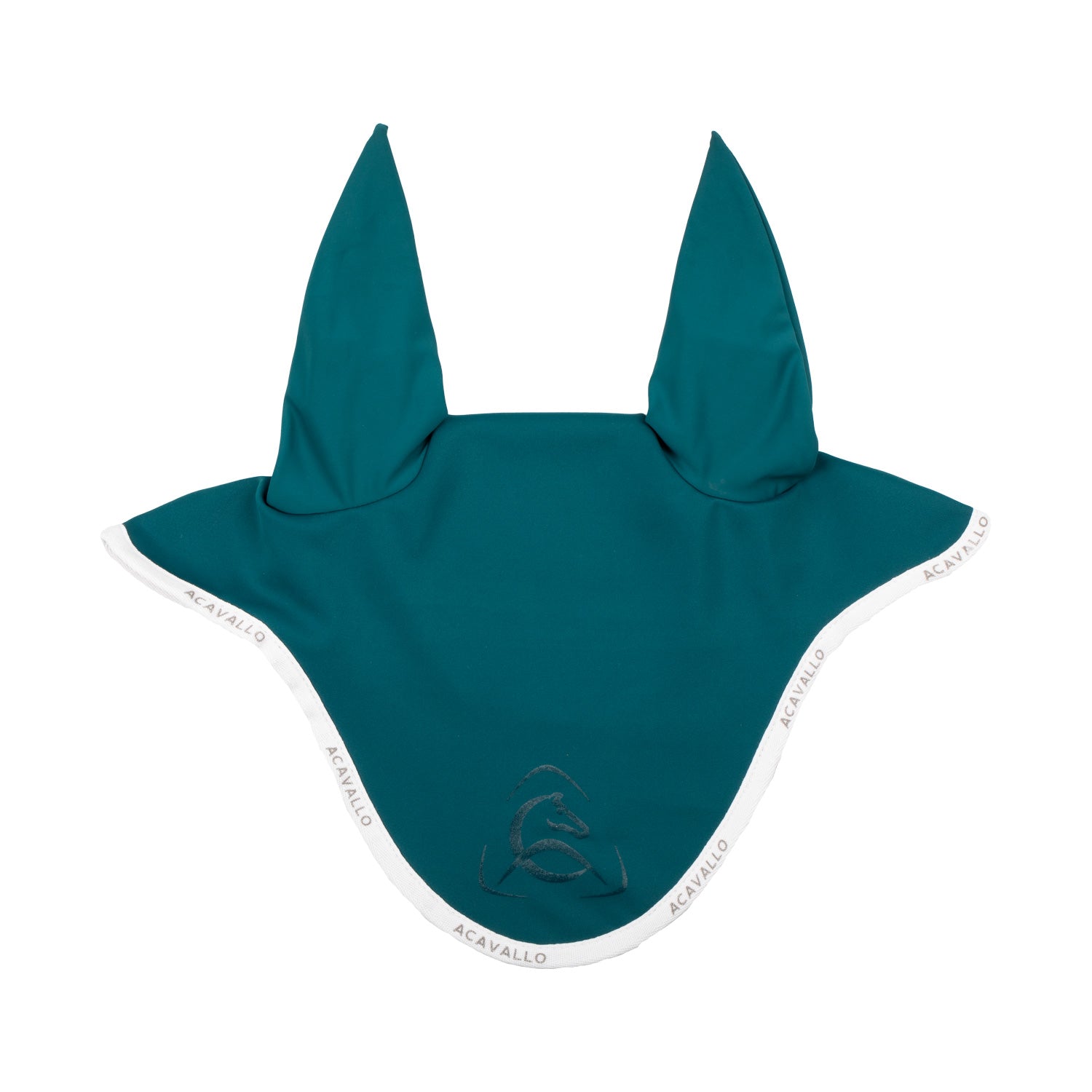 Acavallo fly veil with silicon logo - Colore PETROL/WHITE