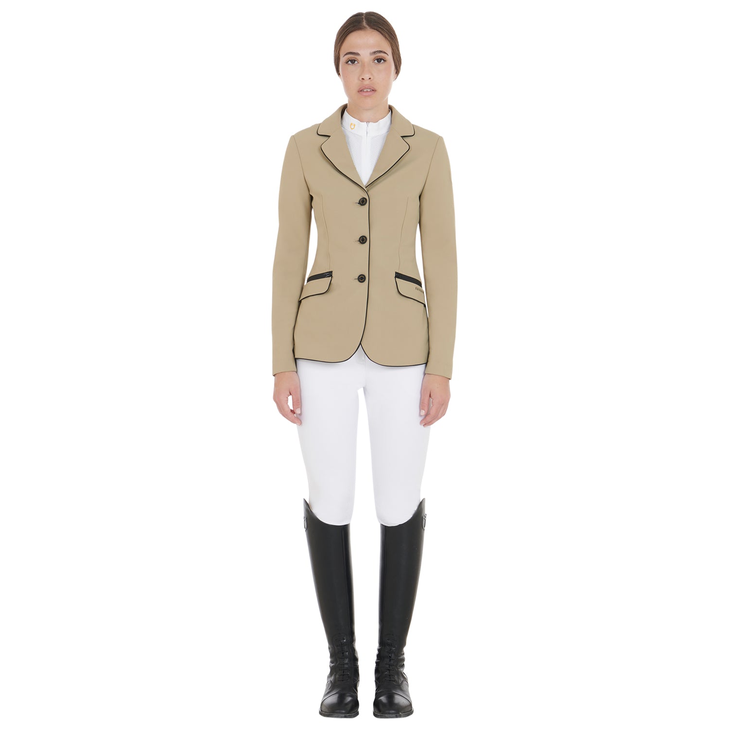 Equestro technical woman competition riding jacket tecno stretch - Colore INCENSE (16-1010)