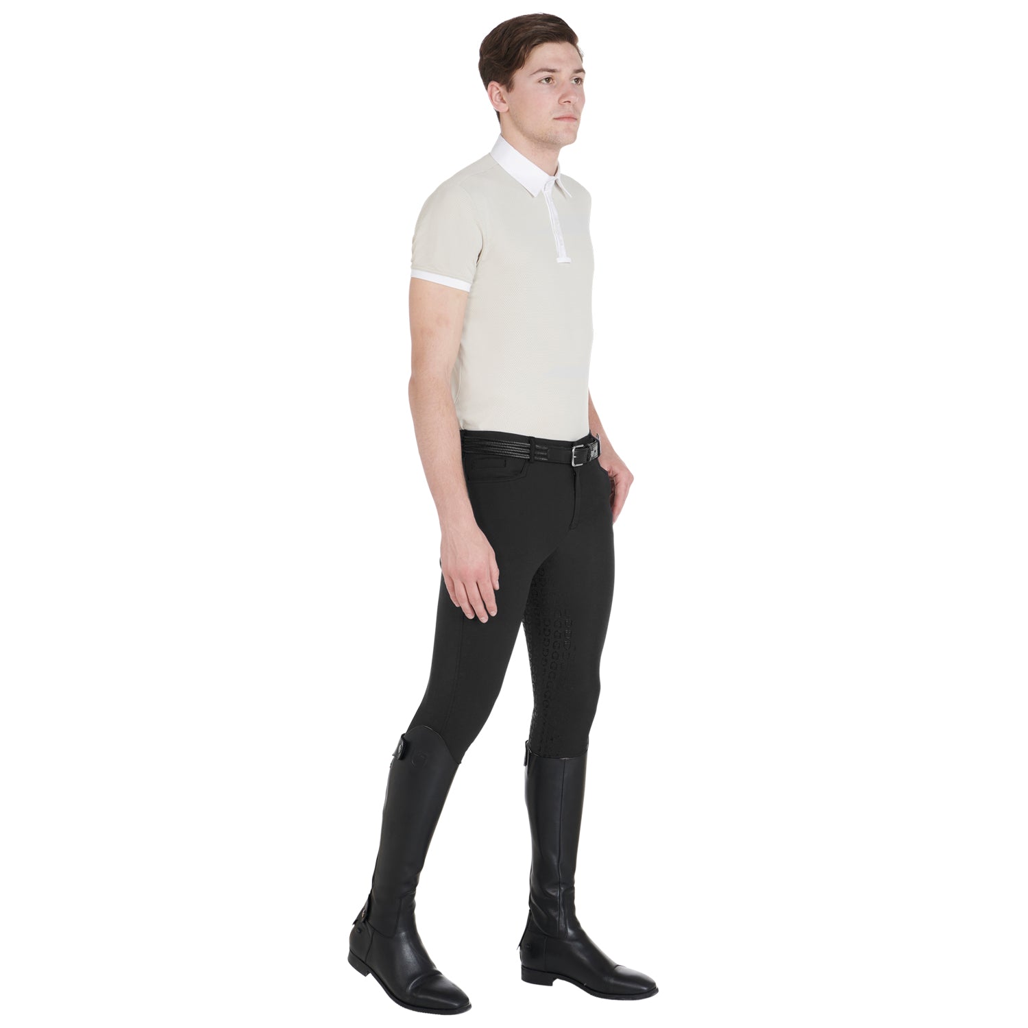 Equestro pantaloni equestro uomo modello aria full grip - Colore BLACK