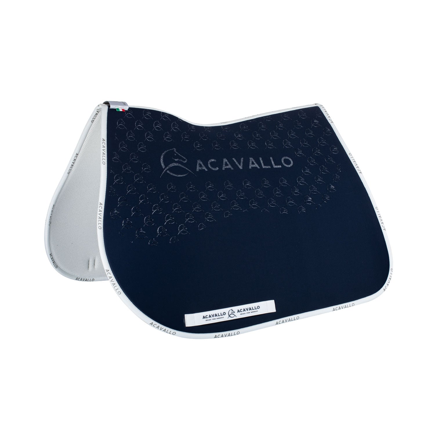 Acavallo jumping pad w/gel grip & bamboo fiber underside - Colore DEEP BLUE/WHITE