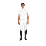 Equestro polo uomo manica corta tessuto tecnico modello "hunt" - Colore WHITE