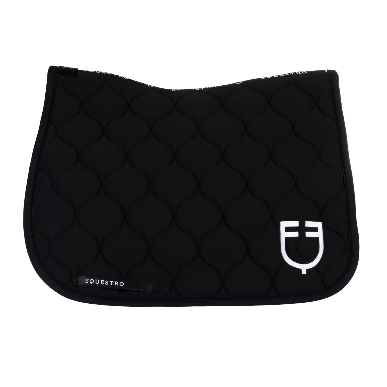 Equestro dressage saddle pad onion jersey black line edition - Colore BLACK