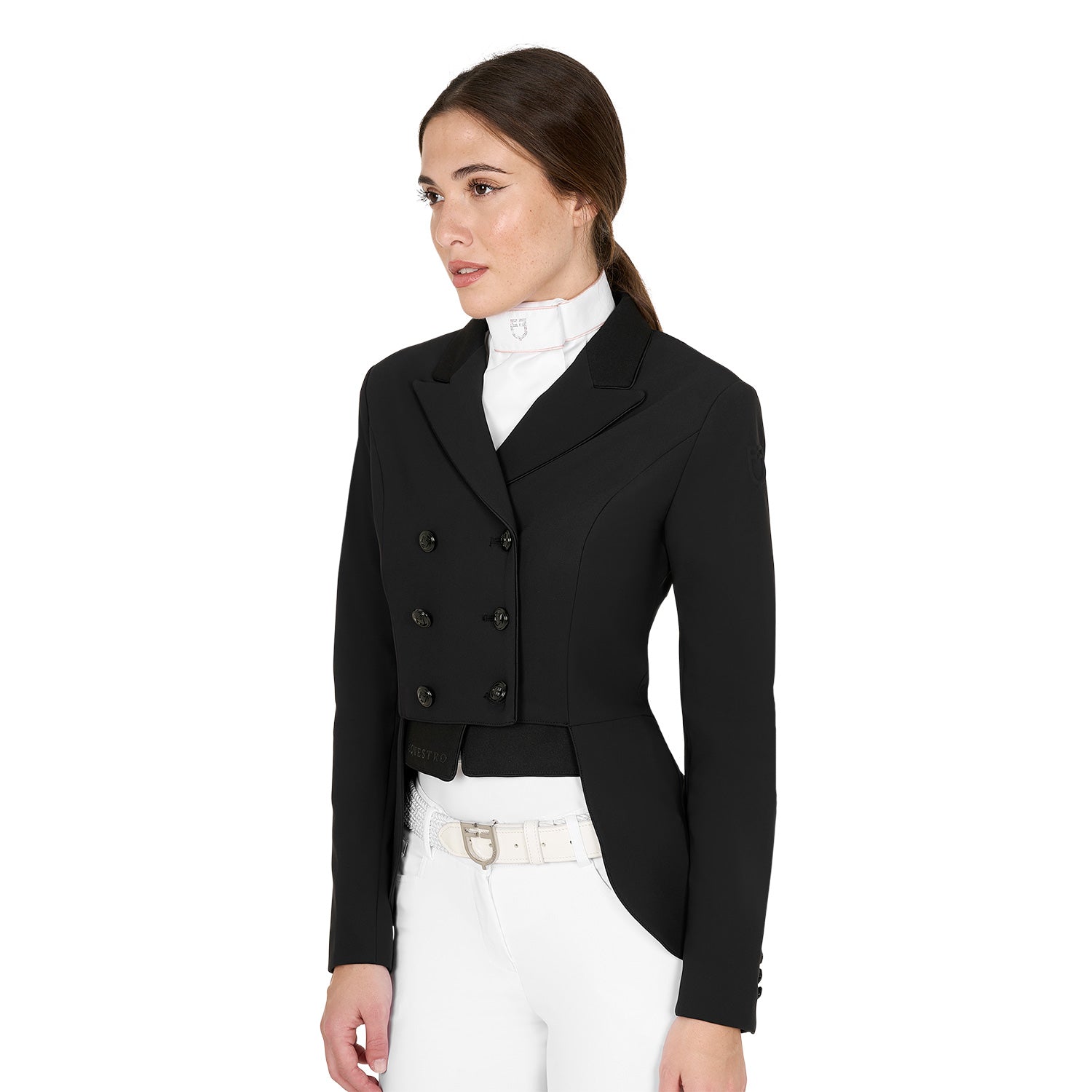 Equestro women's competition dressage half tailcoat - Colore BLACK