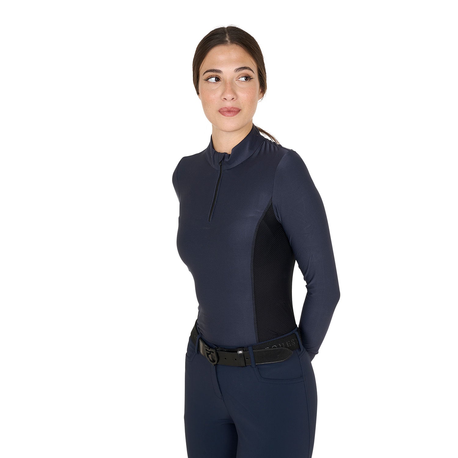 Equestro woman technical training polo - Colore NAVY BLAZER (19-3923)