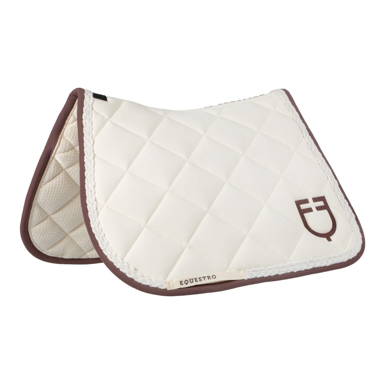 Equestro braided cord jumping saddle pad - neutra