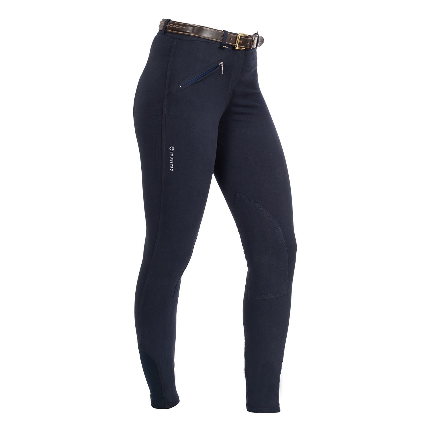 Equestro Pantaloni Donna Modello Selene in Cotone Elasticizzato