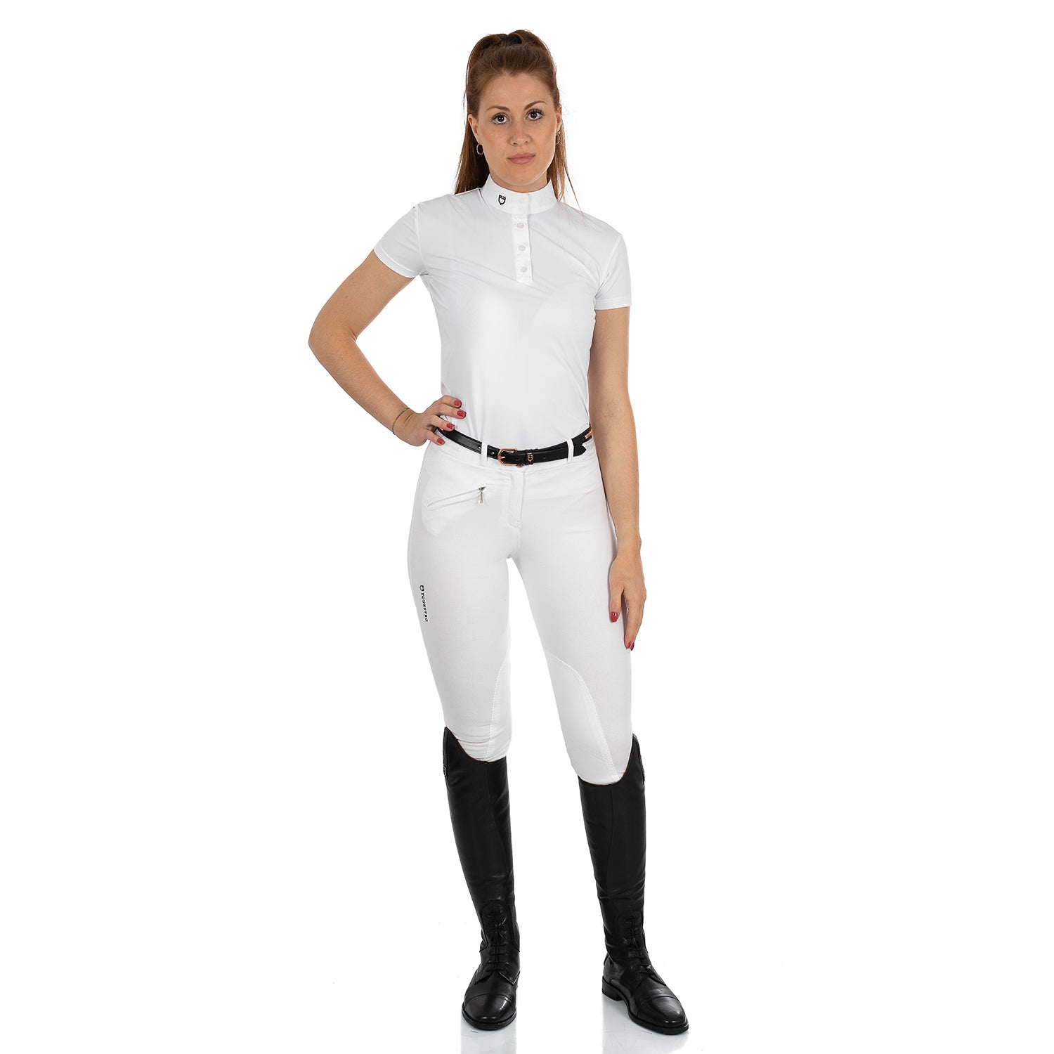 Equestro Pantaloni Donna Modello Selene in Cotone Elasticizzato