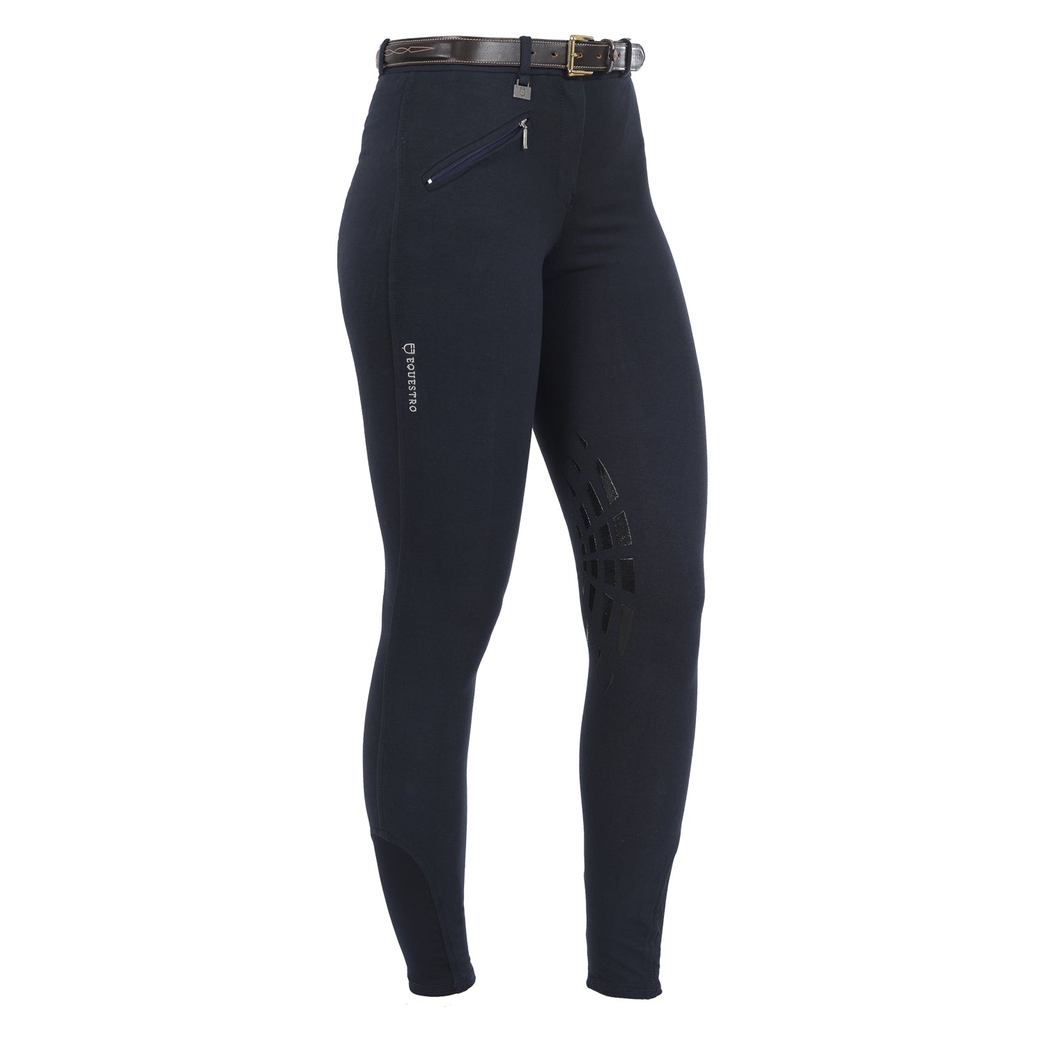 Equestro Pantaloni Donna Modello Selene in Cotone Elasticizzato con Grip