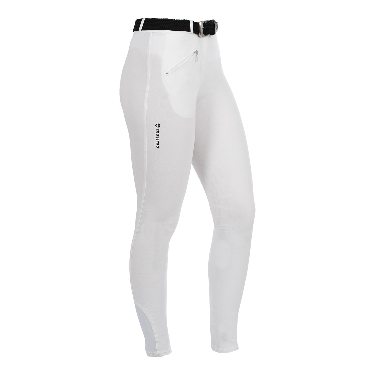 Equestro Pantaloni Donna Modello Selene in Cotone Elasticizzato con Grip