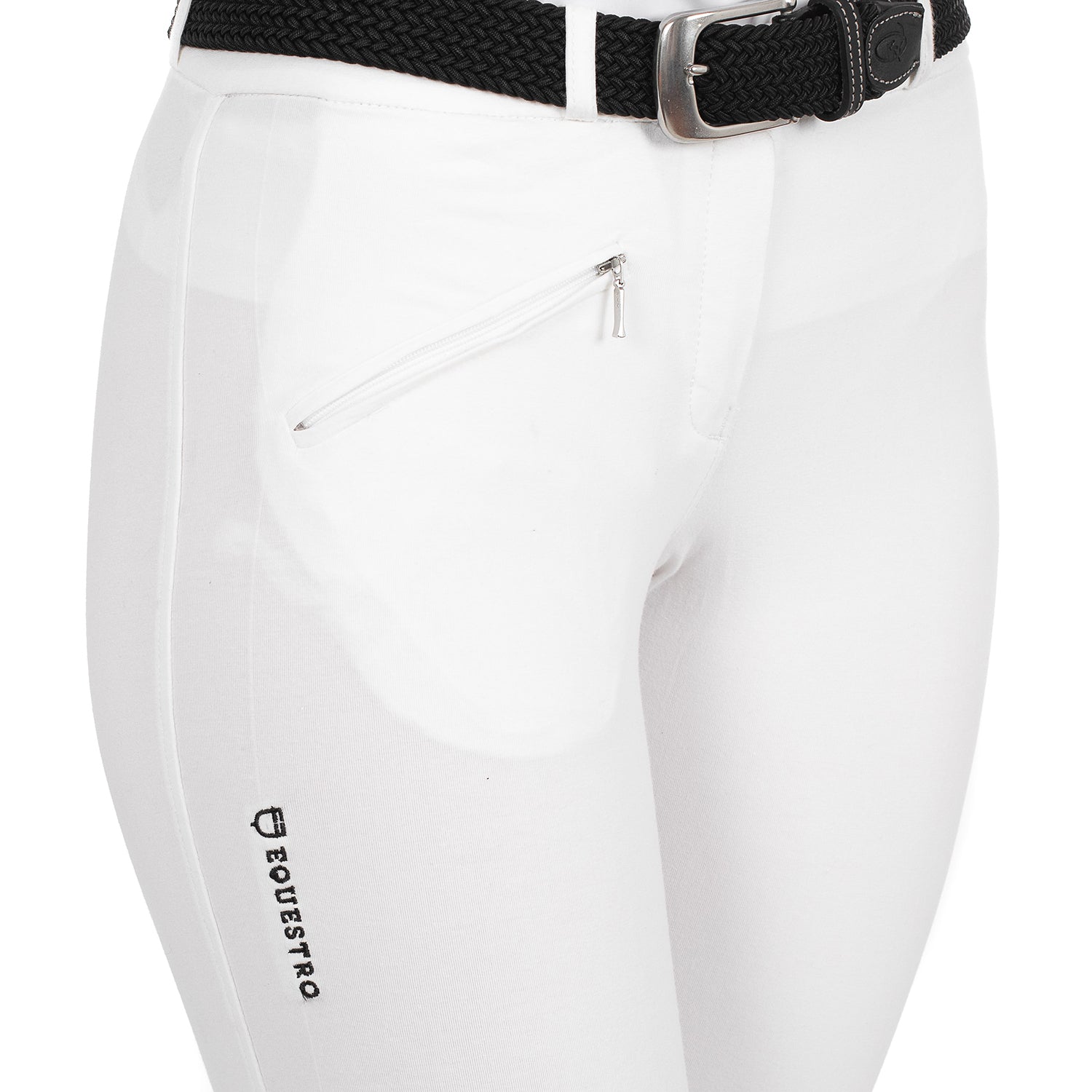 Equestro Pantaloni Donna Modello Selene in Cotone Elasticizzato con Grip