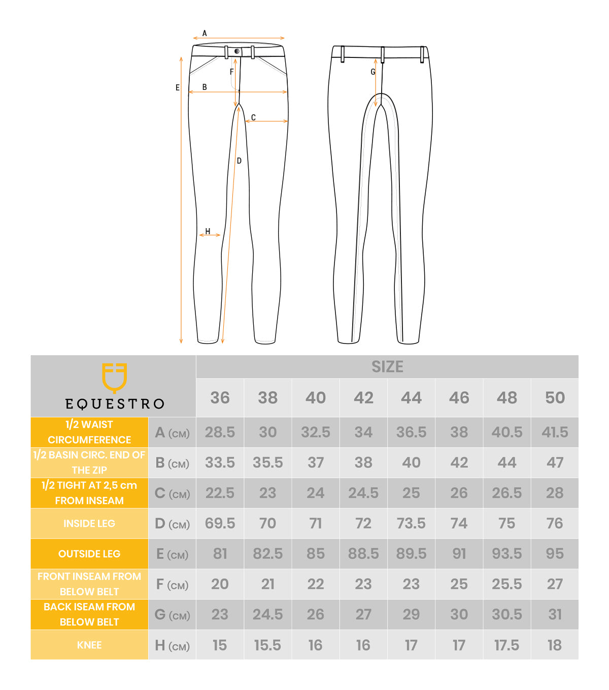 Pantaloni Equitazione donna in tessuto tecnico con grip al ginocchio Equestro Clio White