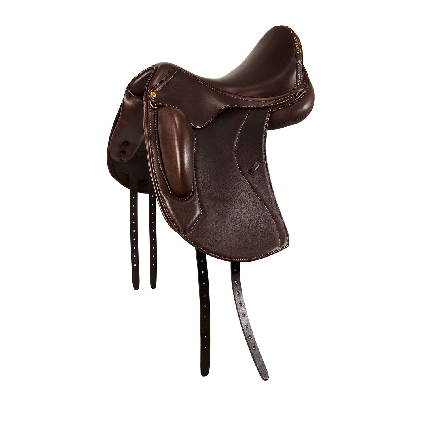 Sella dressage monoquartiere Acavallo Leonardo cuscini lana