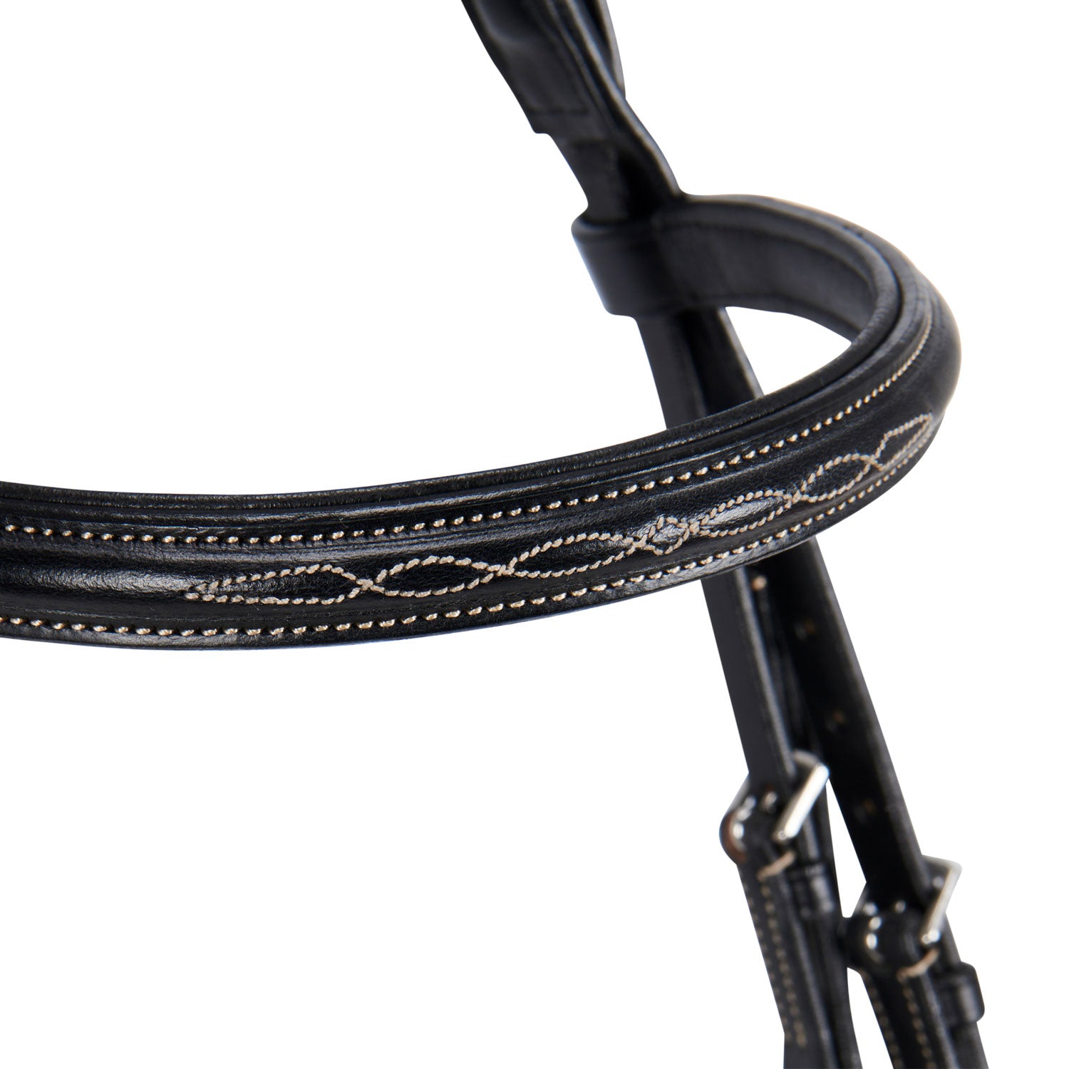 Equestro Testiera Inglese in Cuoio con Ricami New