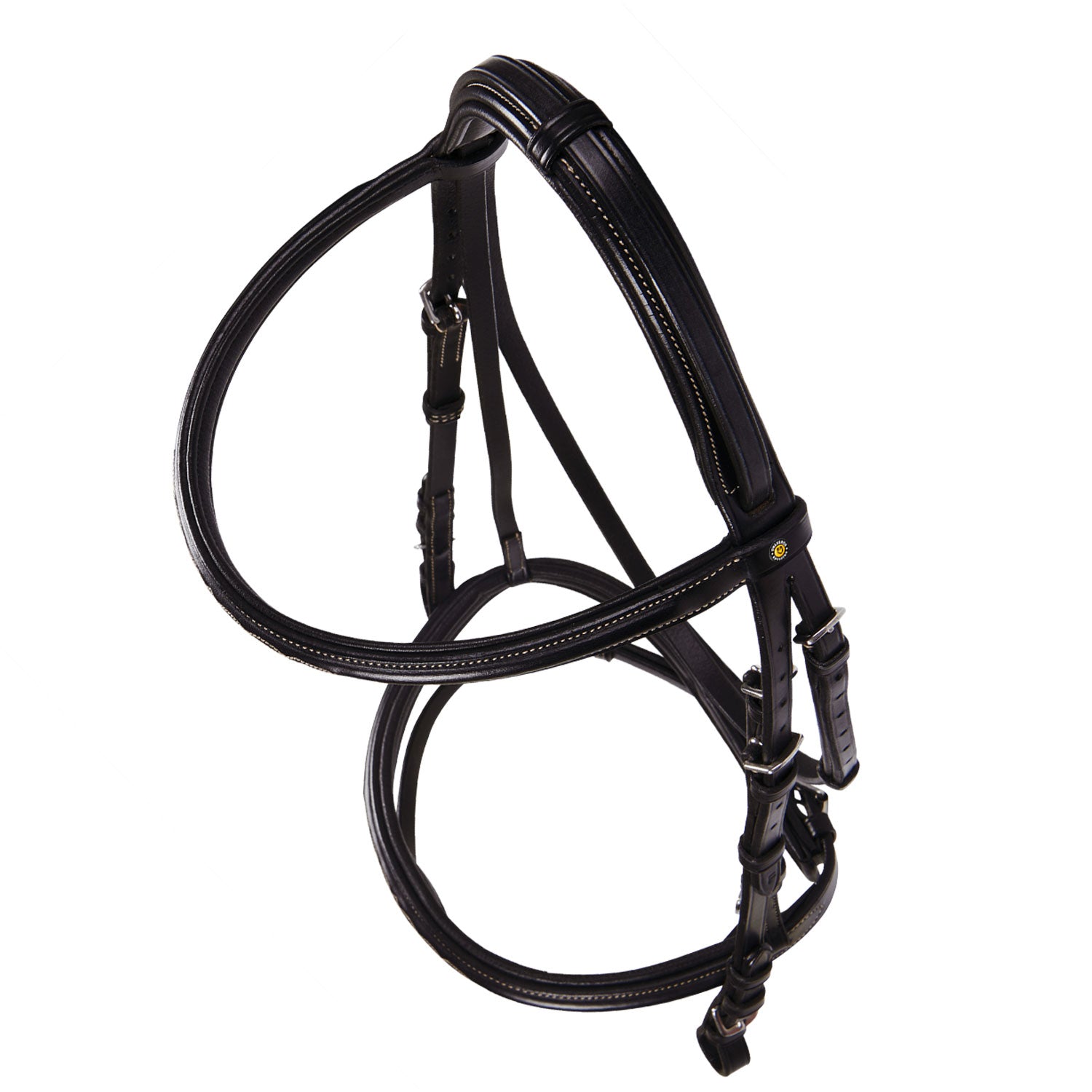 Equestro Testiera Inglese in Cuoio con Ricami New