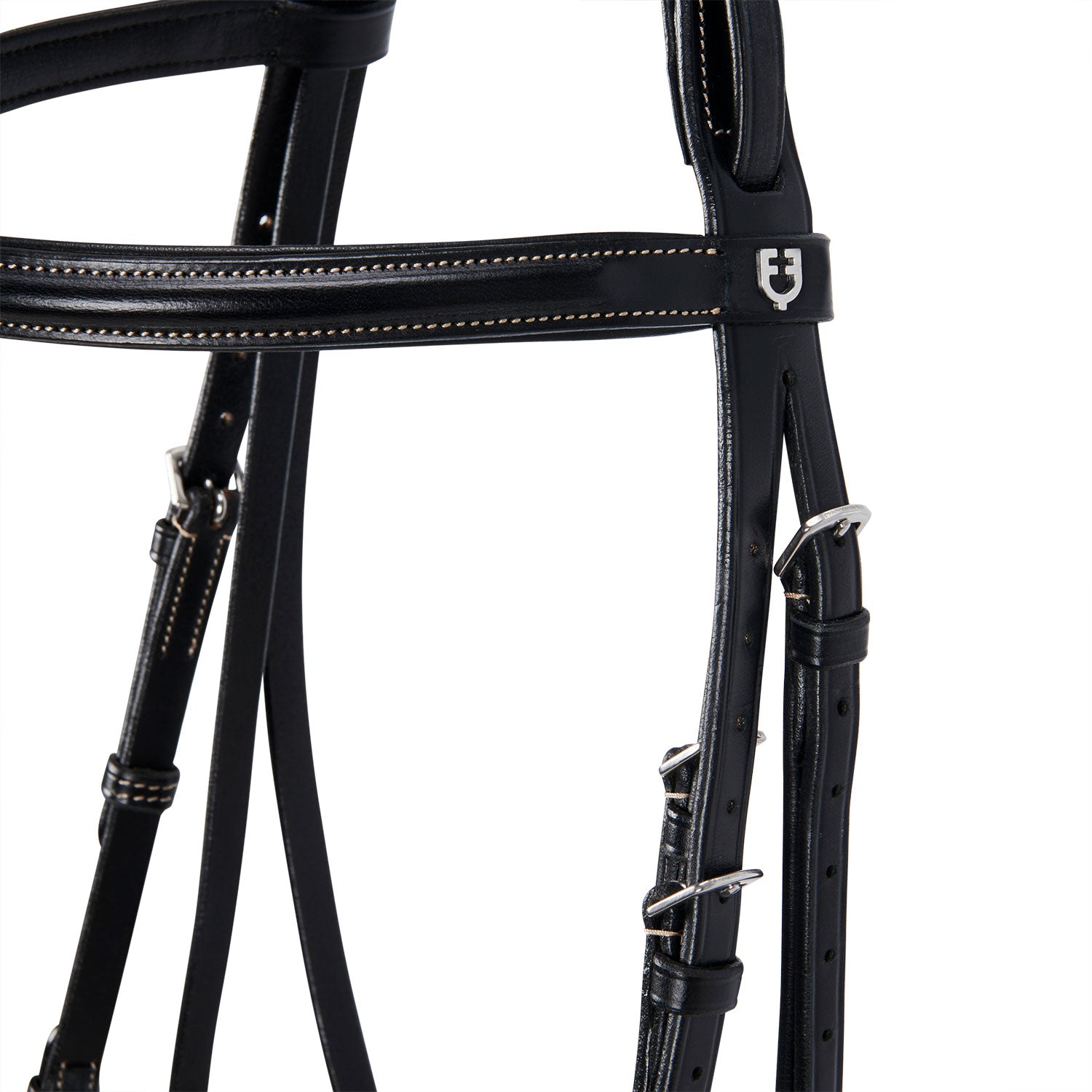 Equestro Testiera Inglese in Cuoio con Ricami