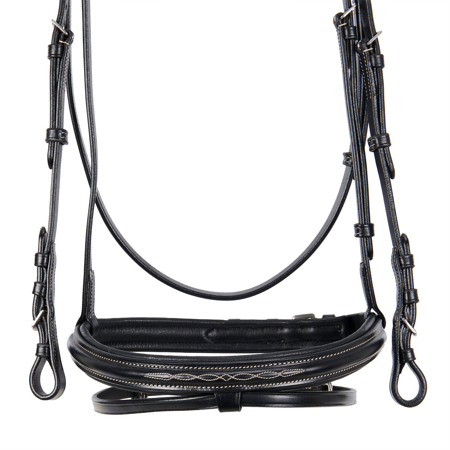 Equestro Testiera Inglese in Cuoio con Ricami