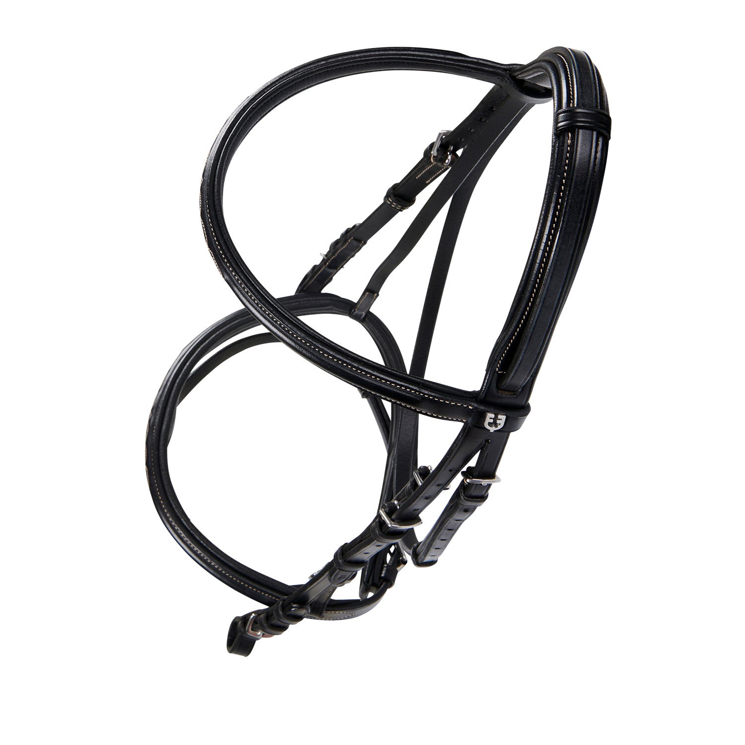 Equestro Testiera Inglese in Cuoio con Ricami