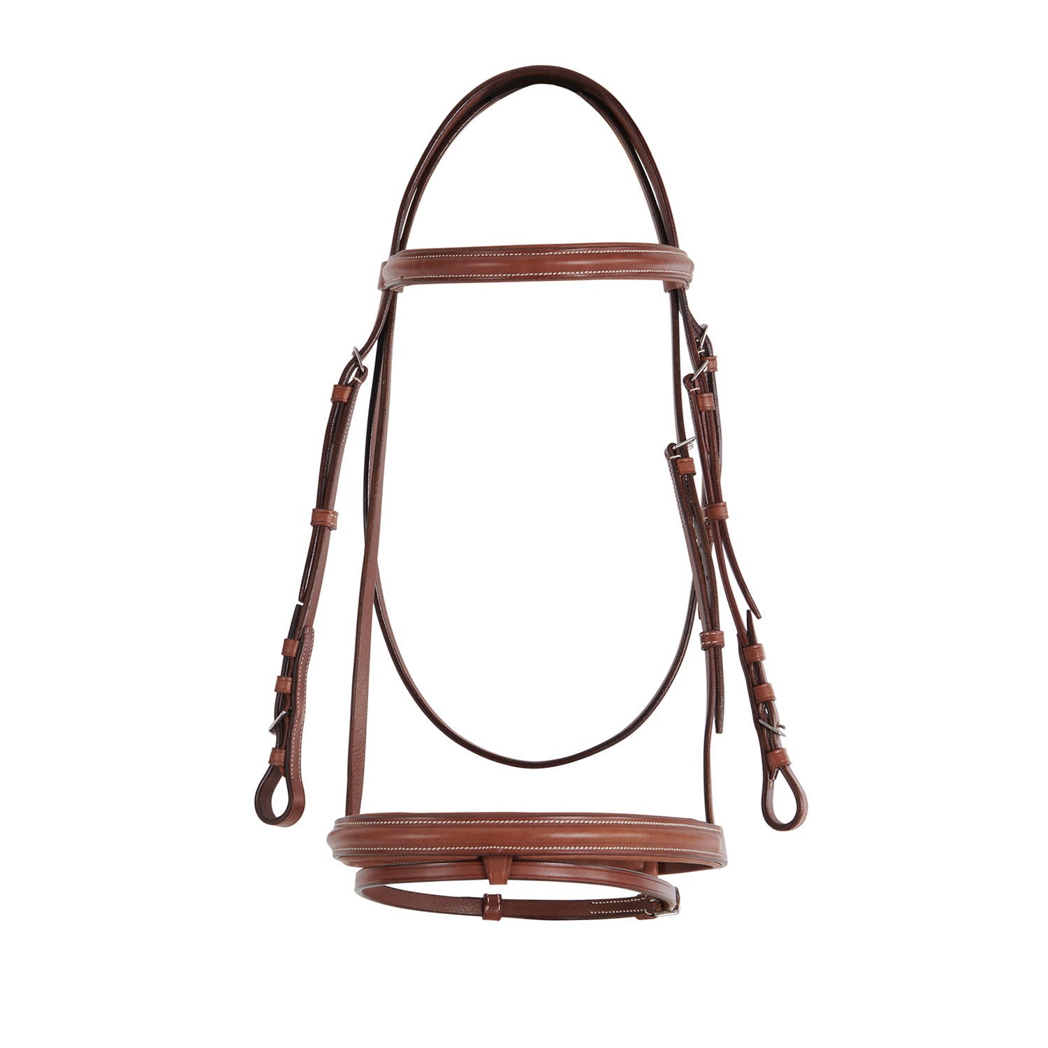 Equestro Testiera Inglese in Cuoio con Ricami