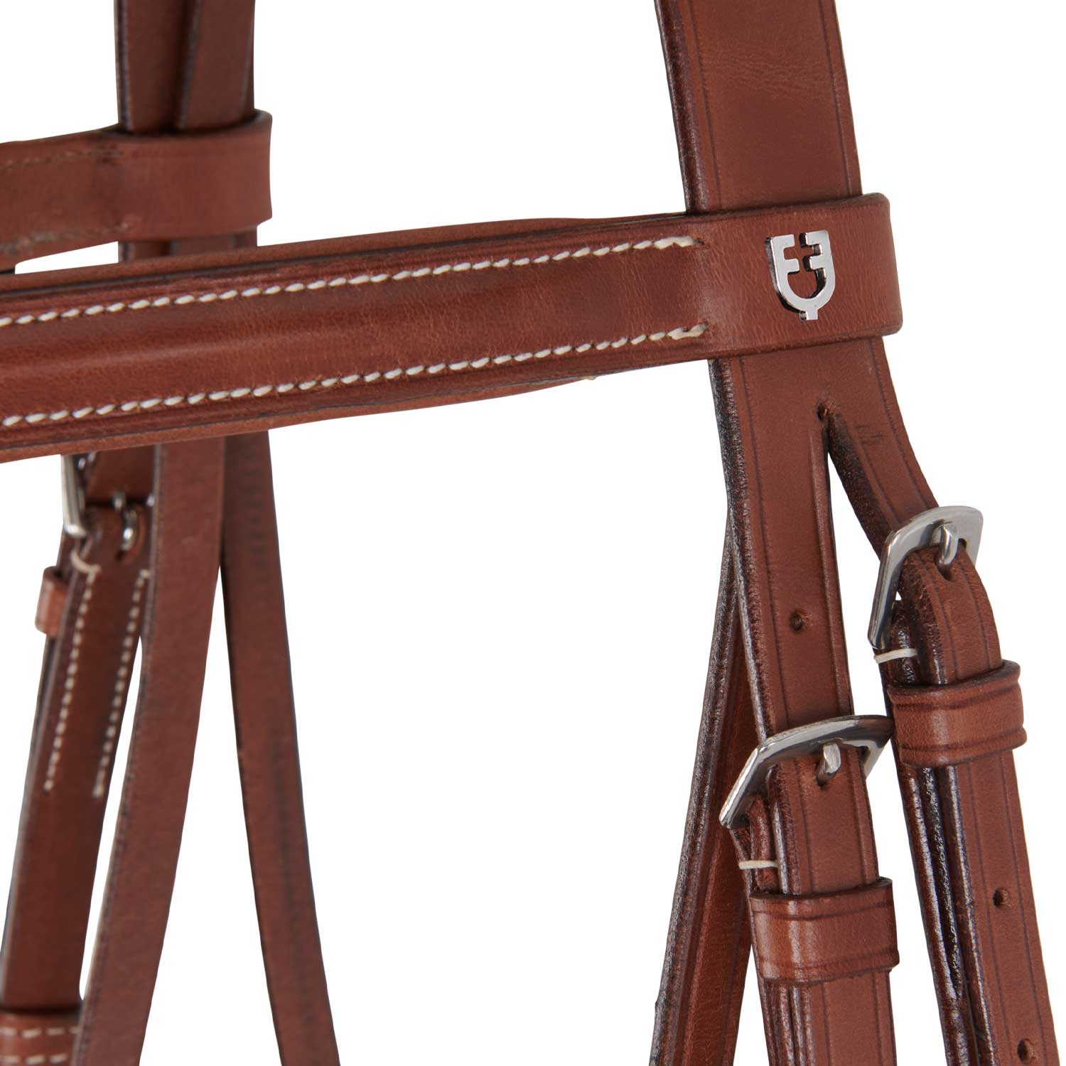 Equestro Testiera Inglese in Cuoio con Ricami