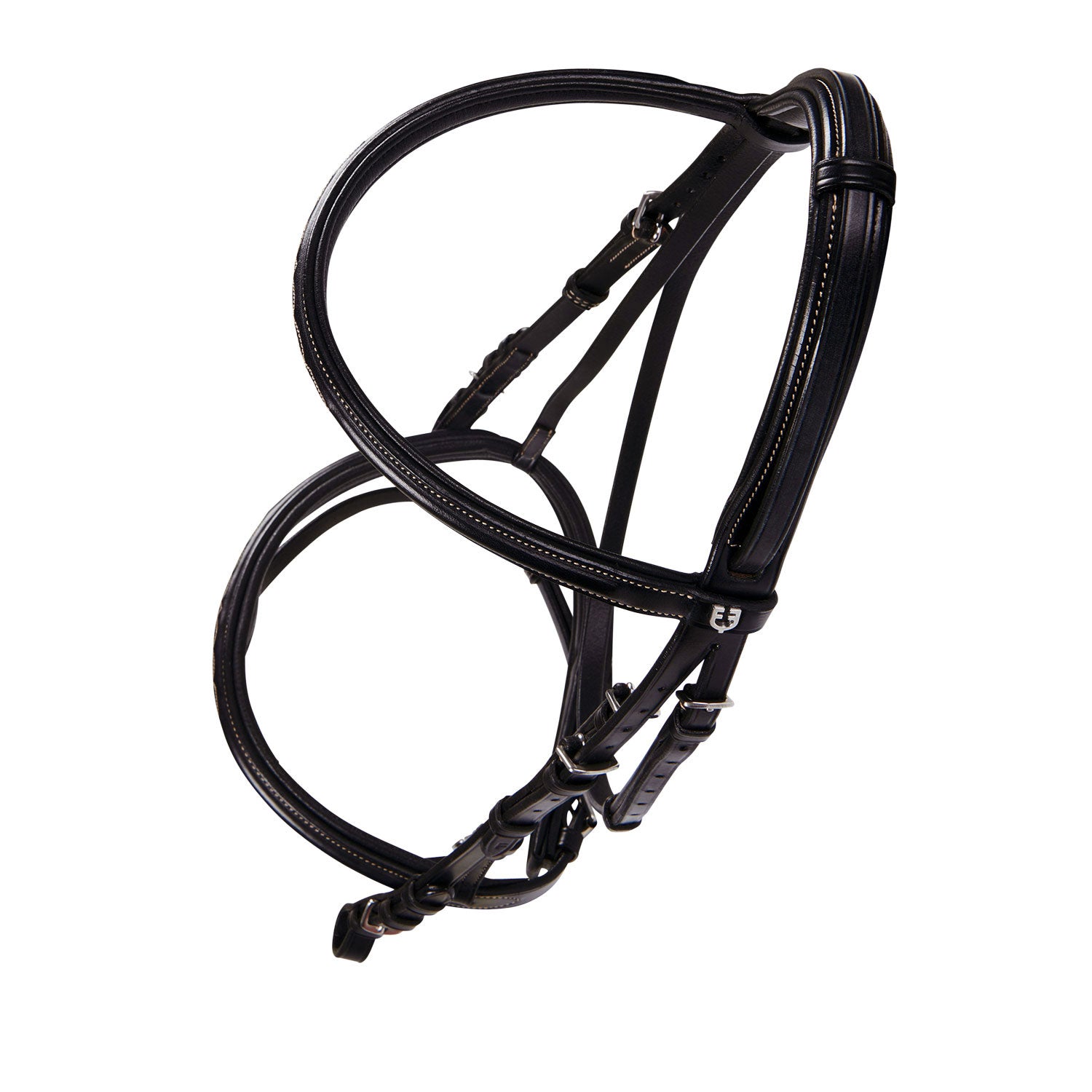 Equestro Testiera Inglese in Cuoio con Ricami