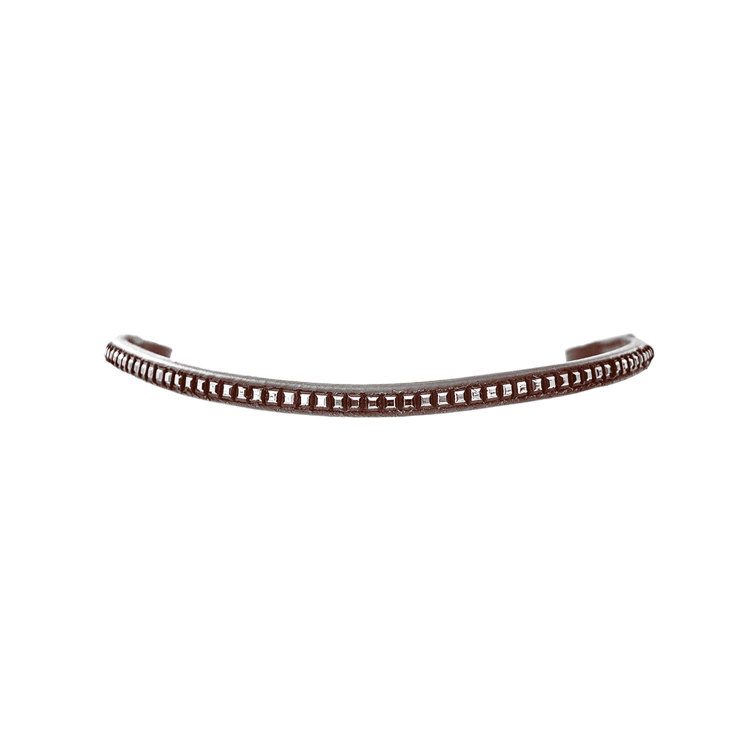 Frontalino in cuoio Equestro con clincher argento