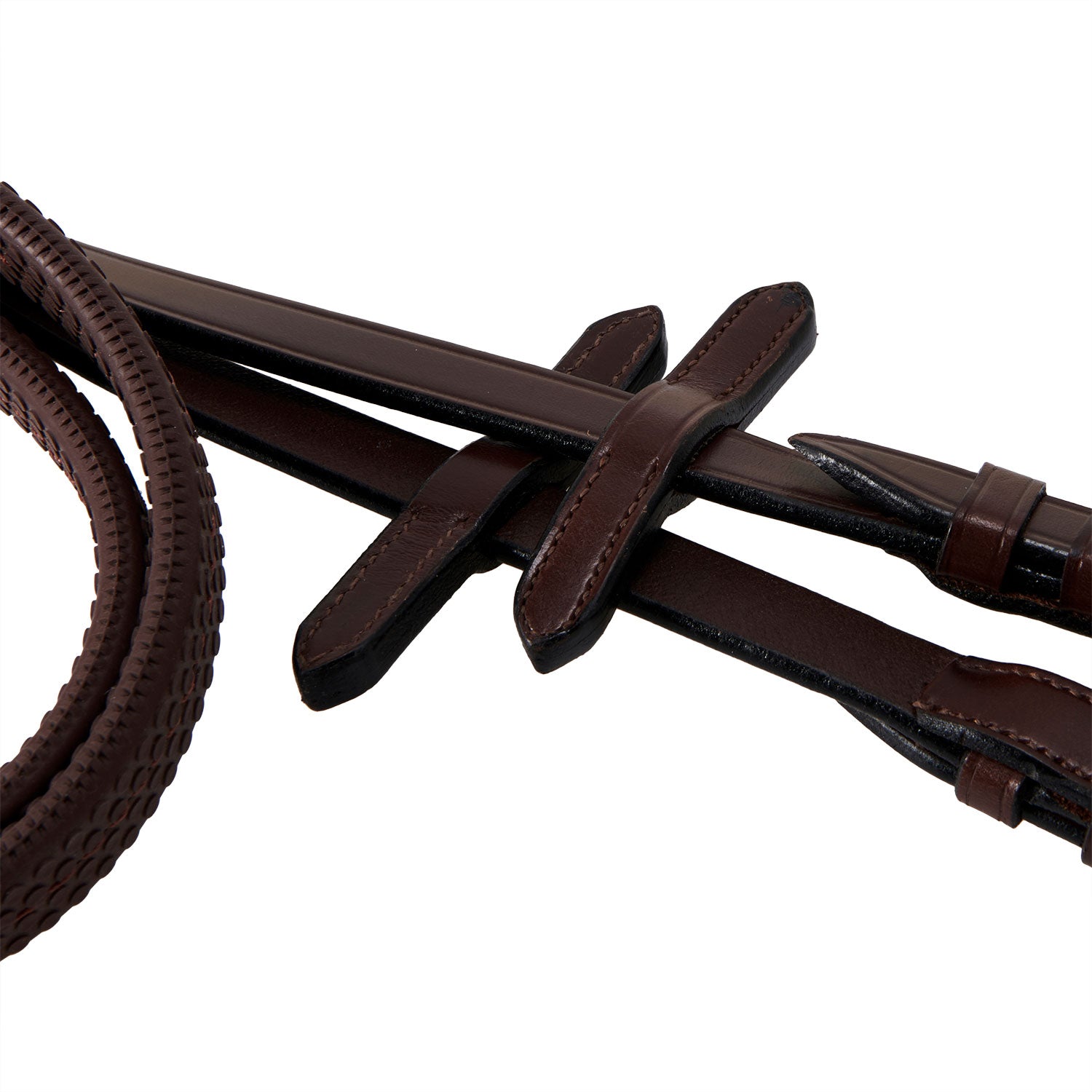 Equestro Testiera Inglese in Cuoio e Redini Gomma