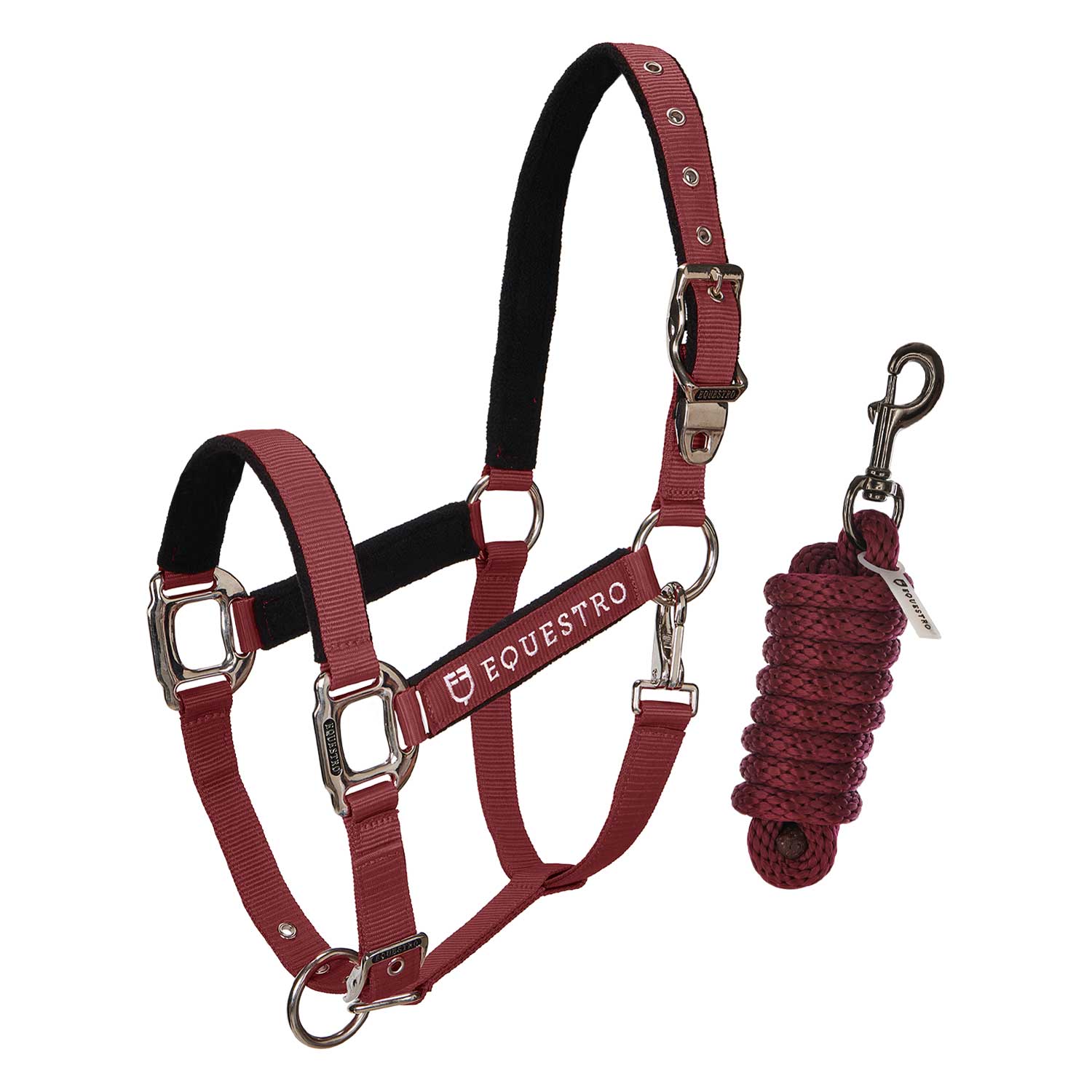 Cavezza Shiny Fittings doppia regolazione imbottita Equestro Colored