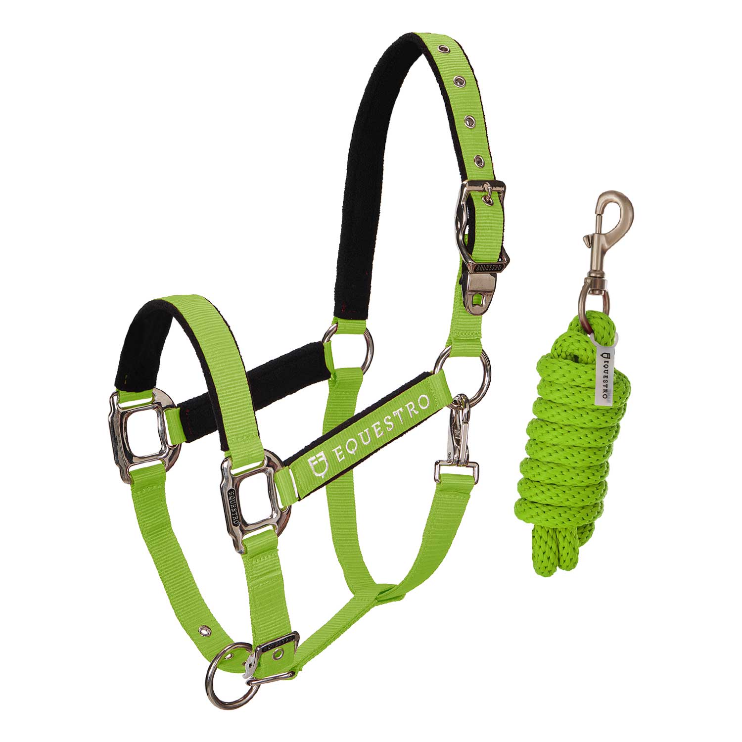 Cavezza Shiny Fittings doppia regolazione imbottita Equestro Colored