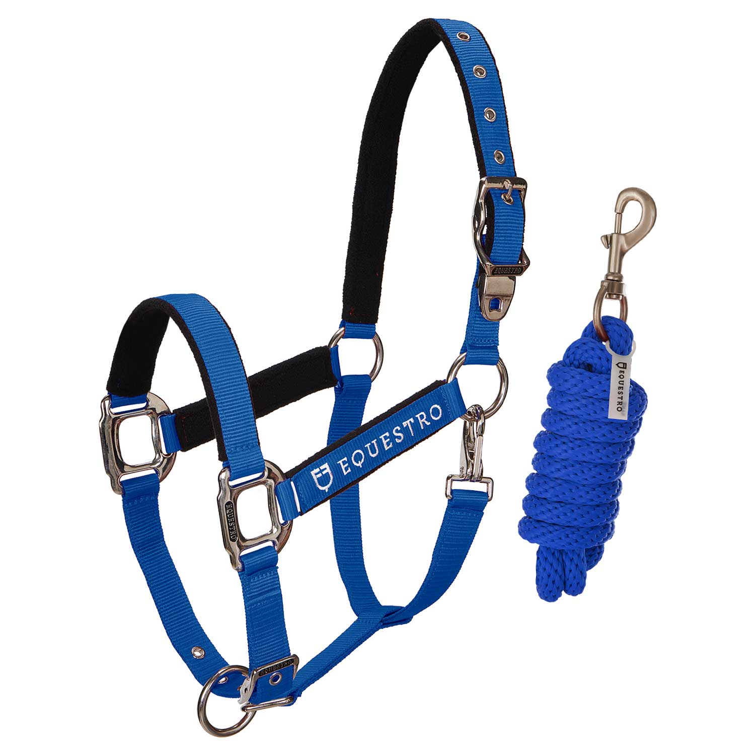 Cavezza Shiny Fittings doppia regolazione imbottita Equestro Colored