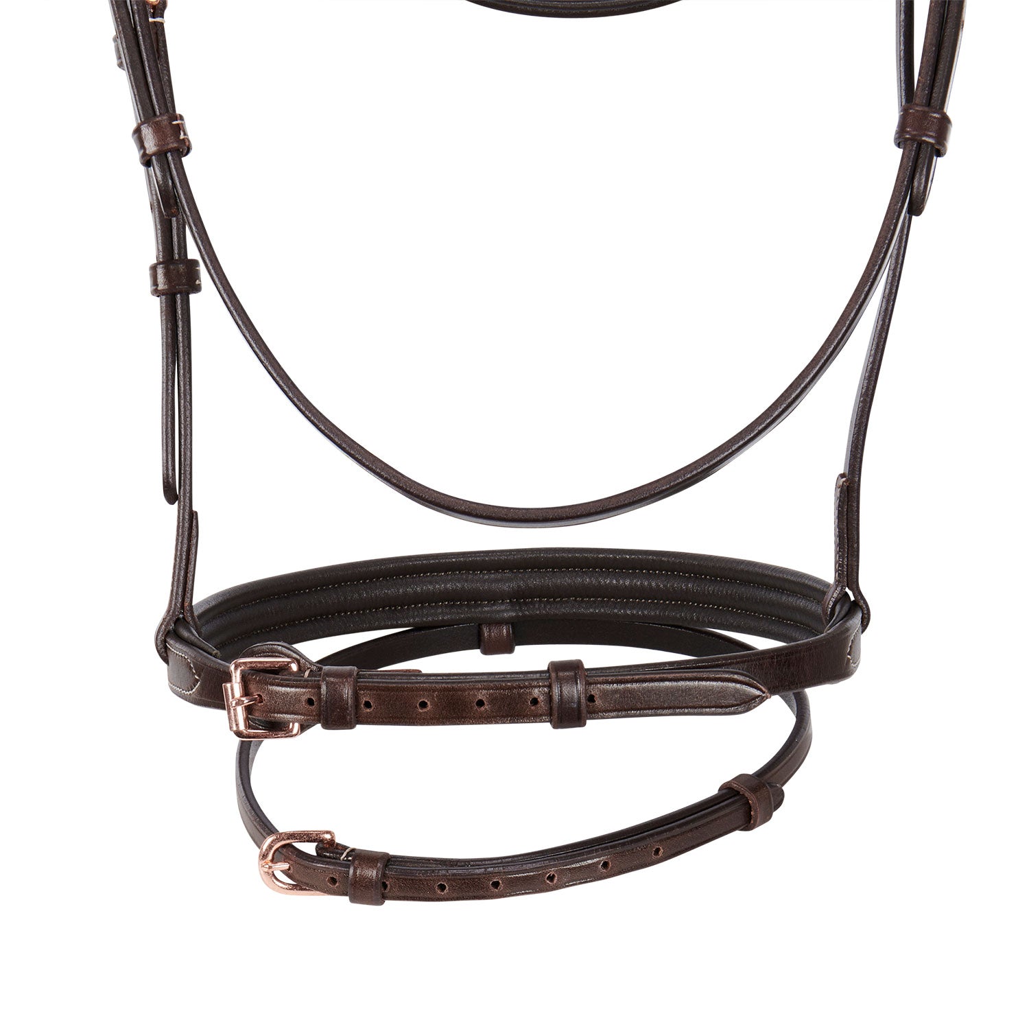 Equestro Testiera Inglese in Cuoio Clincher Colore Oro rosa