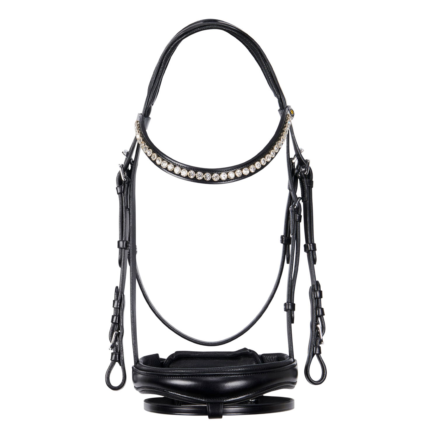 Equestro Testiera Inglese in Cuoio con Brillantini New