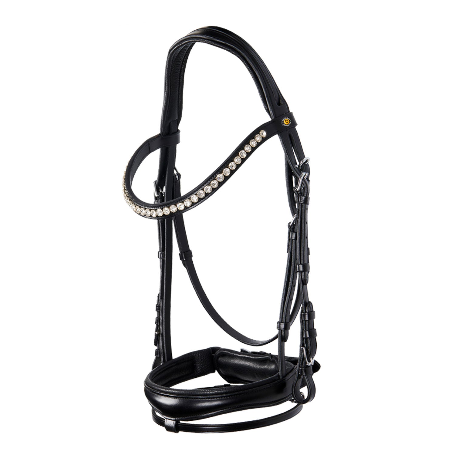 Equestro Testiera Inglese in Cuoio con Brillantini New