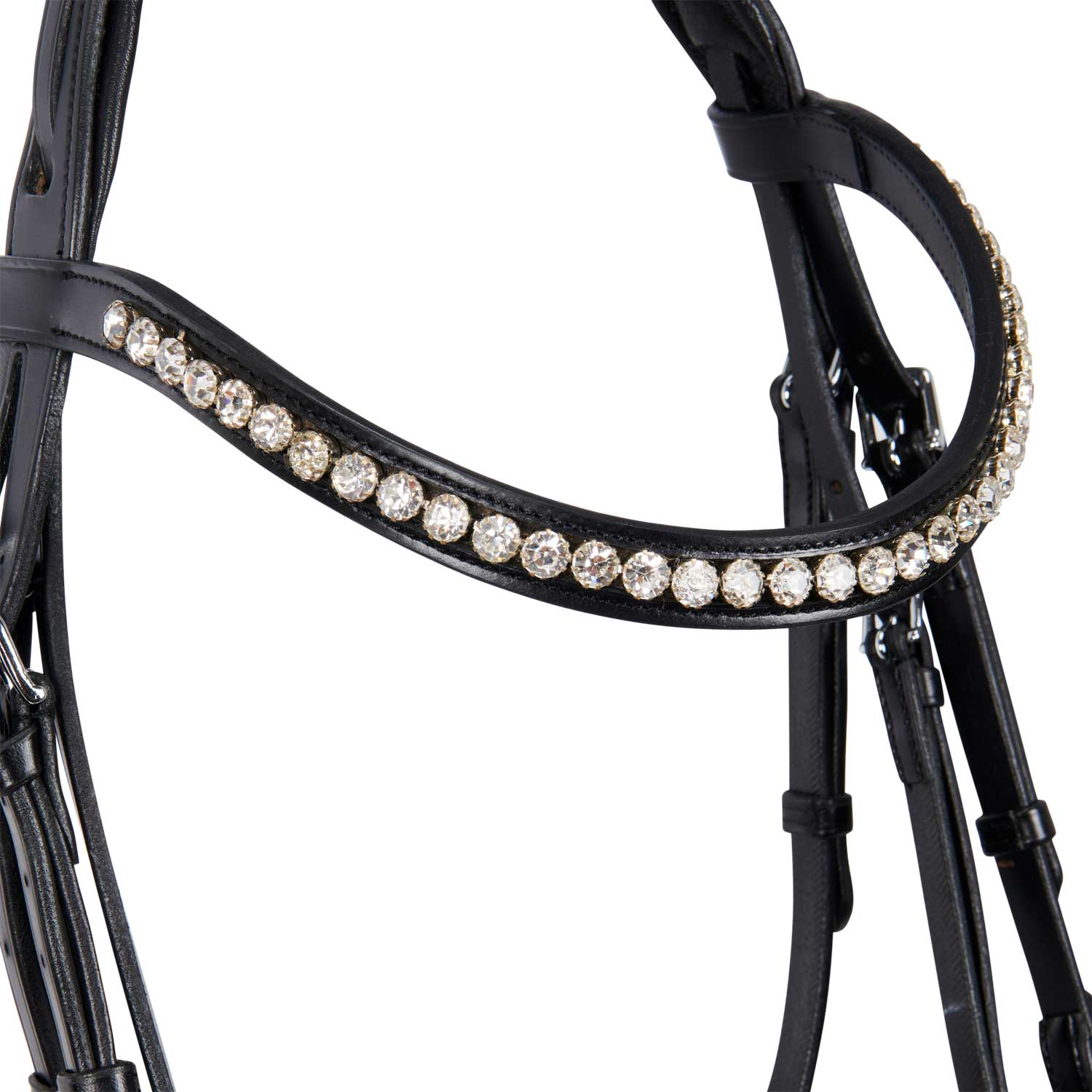 Equestro Testiera Inglese in Cuoio con Brillantini New
