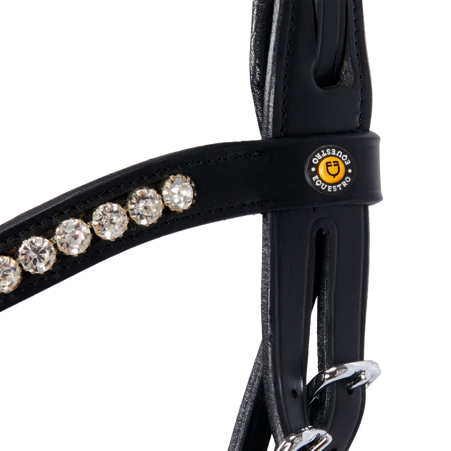 Equestro Testiera Inglese in Cuoio con Brillantini New