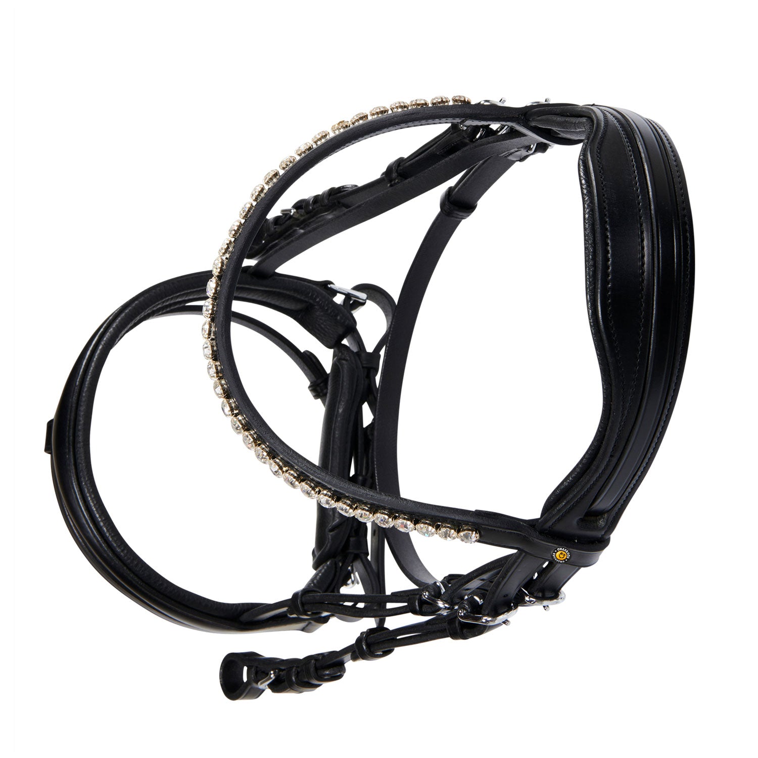 Equestro Testiera Inglese in Cuoio con Brillantini New