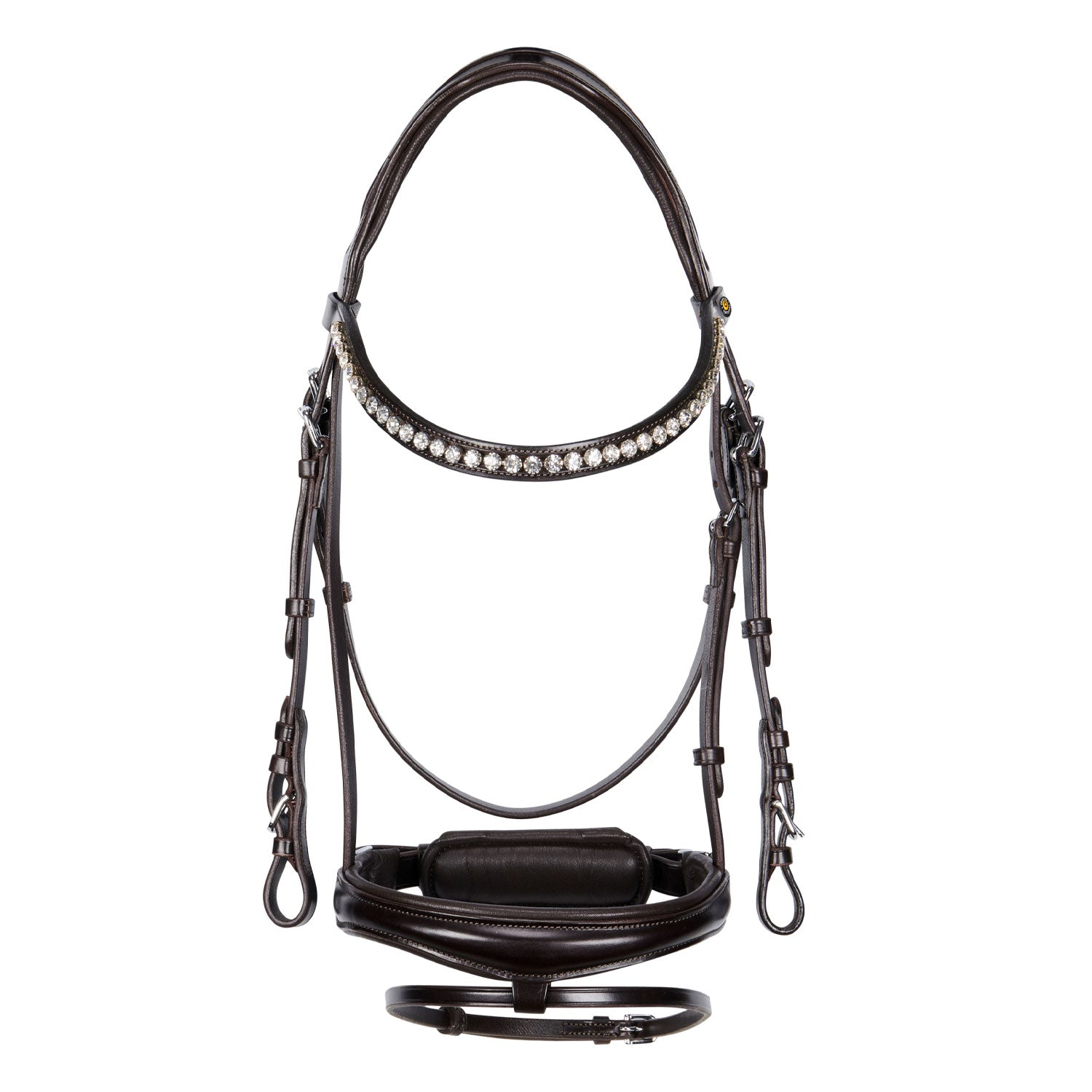 Equestro Testiera Inglese in Cuoio con Brillantini New