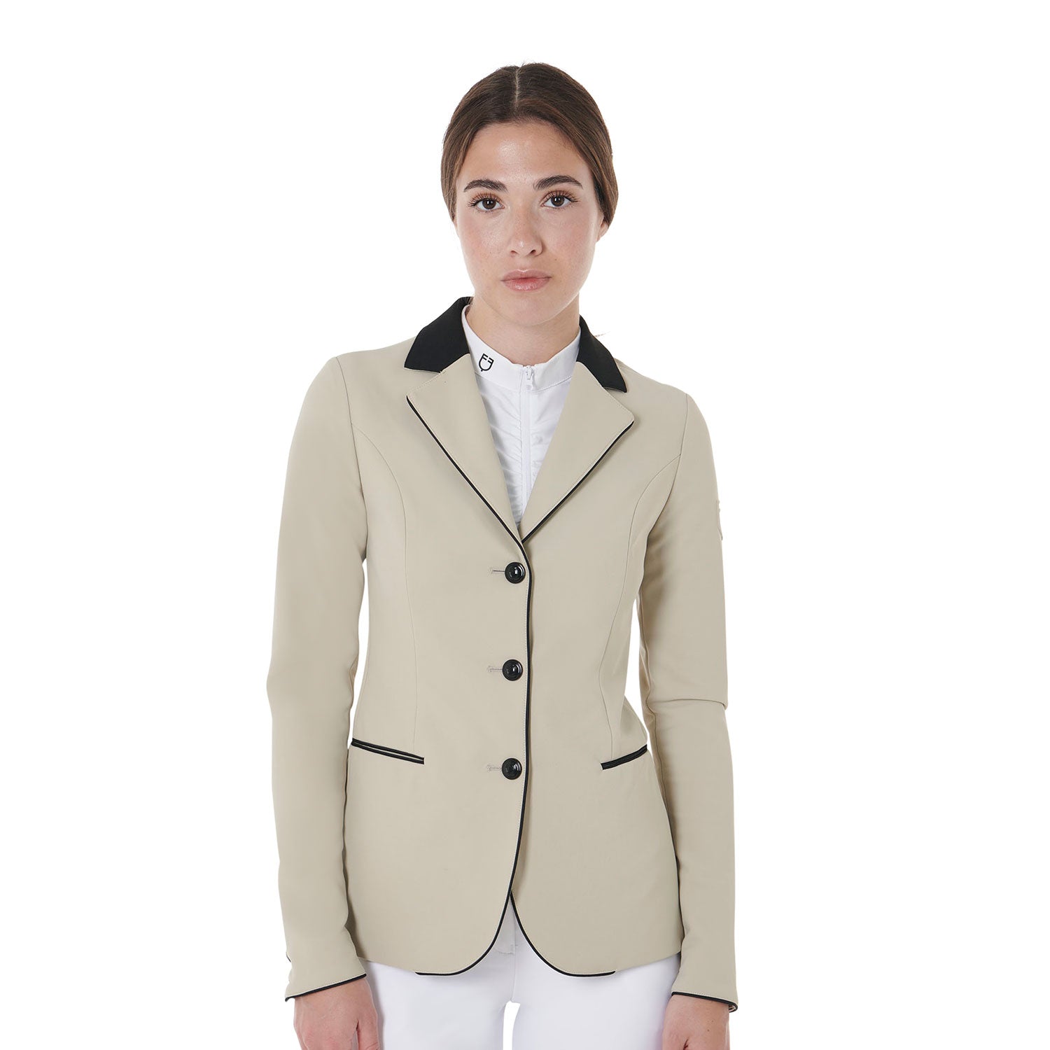 Giacca donna da concorso, Equestro Elegance, con tre bottoni