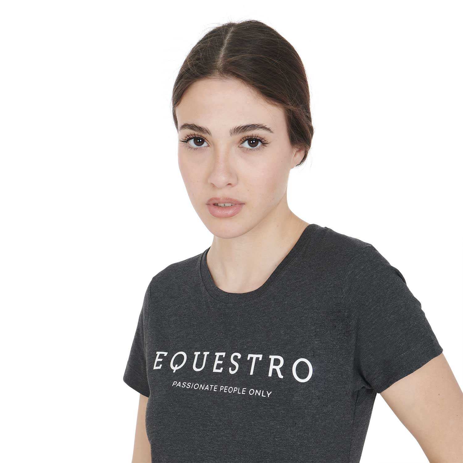 Equestro T Shirt Donna Slim Fit con Scritta