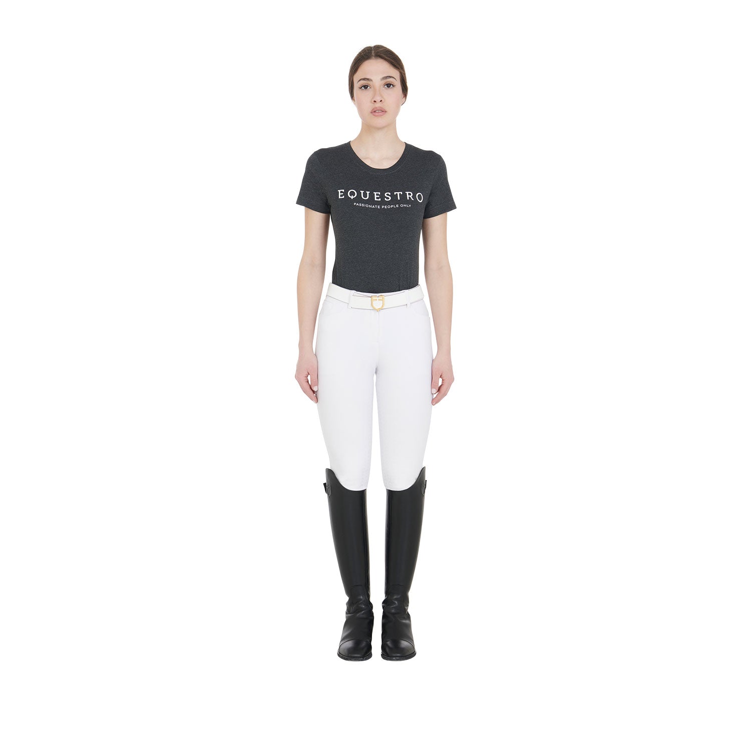 Equestro T Shirt Donna Slim Fit con Scritta
