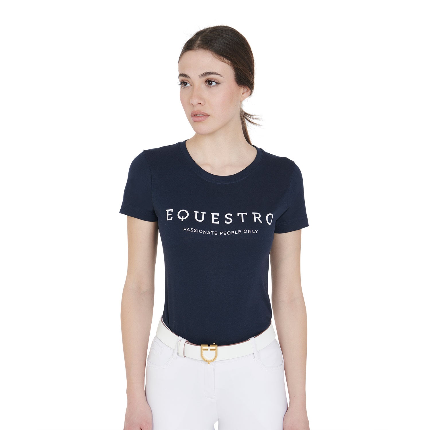 Equestro T Shirt Donna Slim Fit con Scritta
