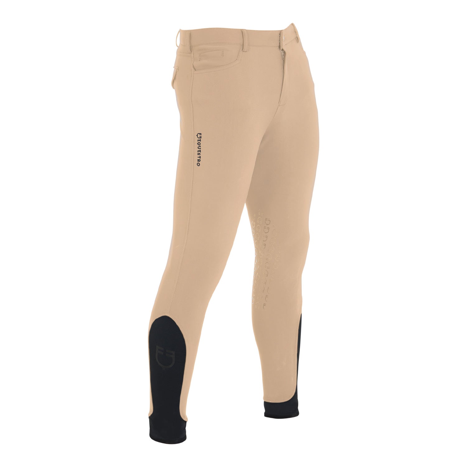 Pantaloni uomo slim fit tessuto tecnico Equestro Caspar, grip al ginoccho