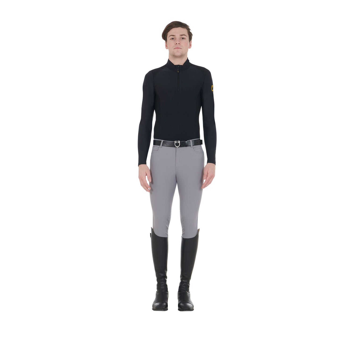 Equestro Pantaloni Uomo Slim Fit Grip con Logo