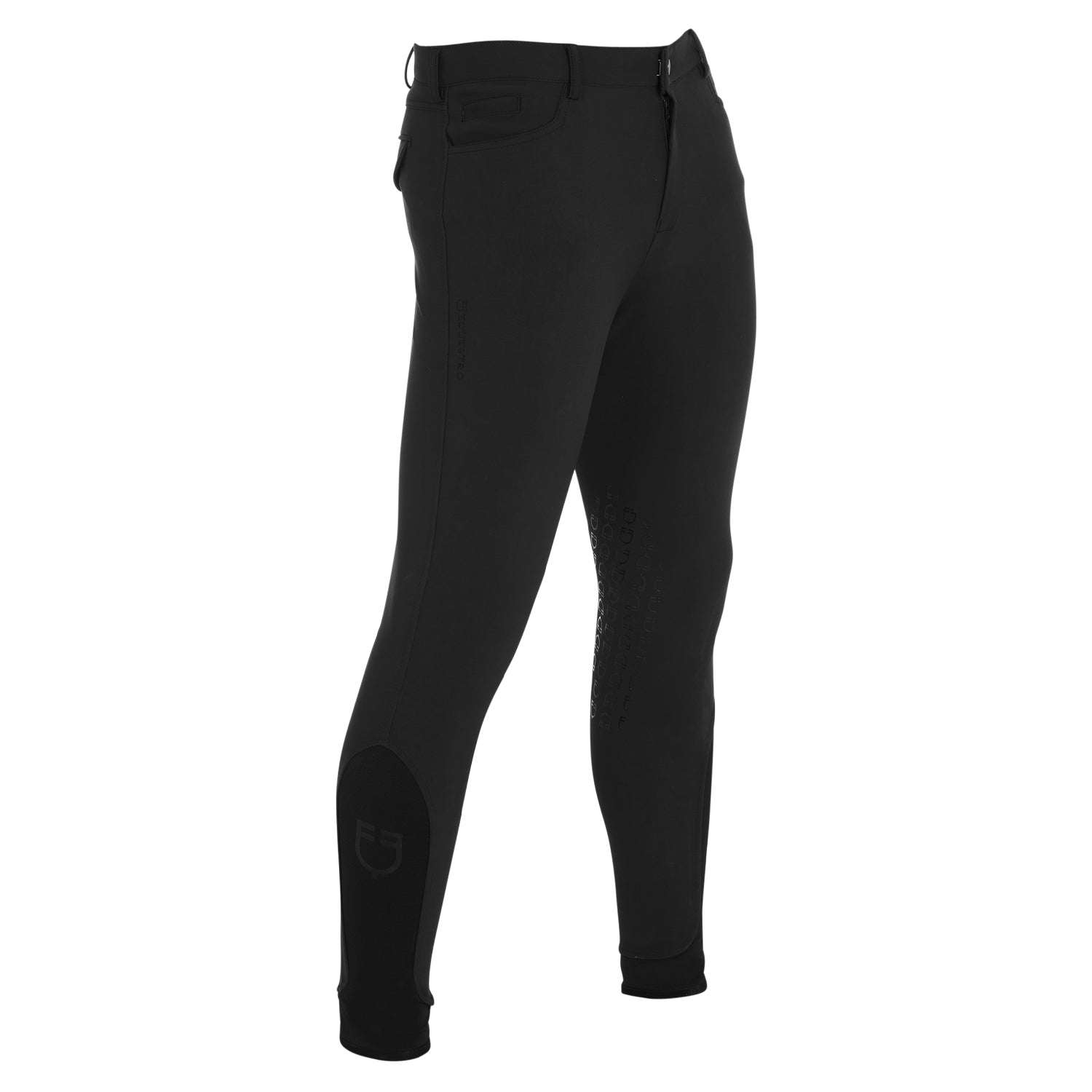 Pantaloni uomo slim fit tessuto tecnico Equestro Caspar, grip al ginoccho