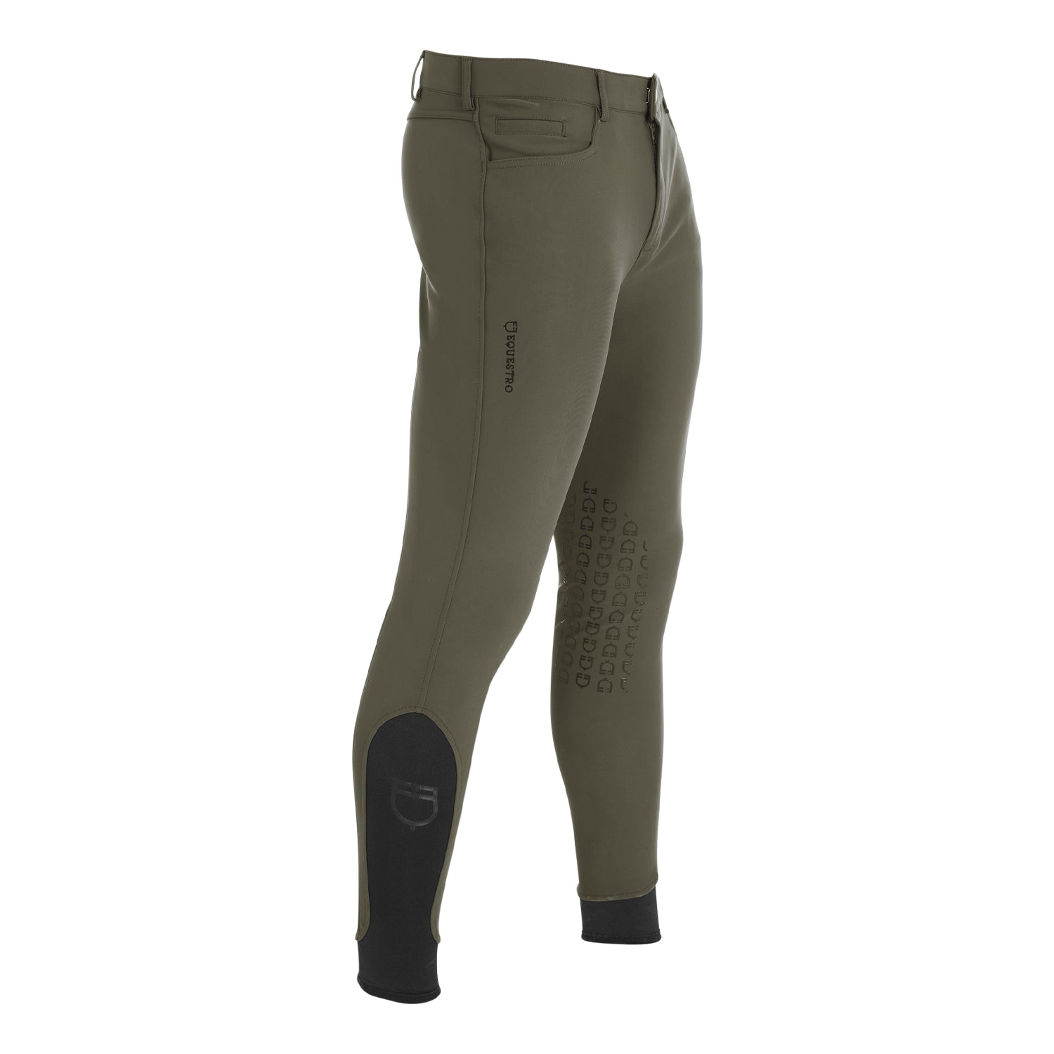 Pantaloni uomo slim fit tessuto tecnico Equestro Caspar, grip al ginoccho