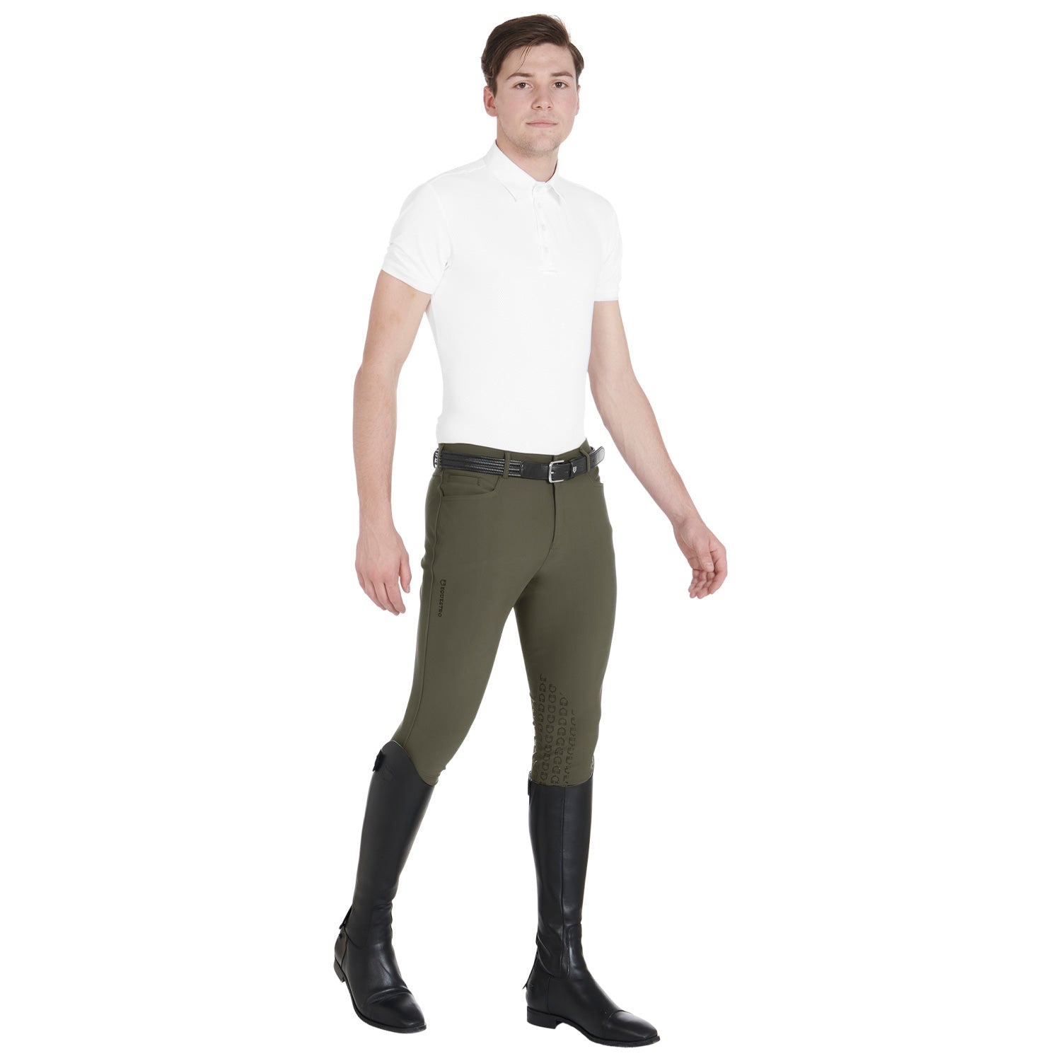 Equestro Pantaloni Uomo Slim Fit Grip con Logo