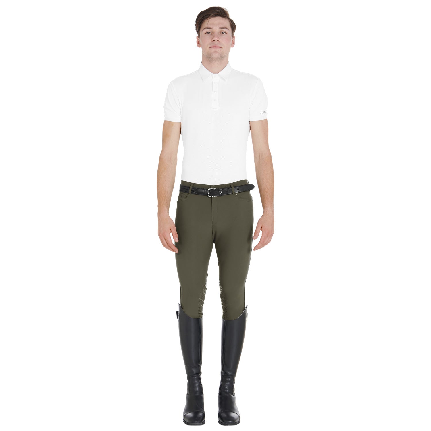 Equestro Pantaloni Uomo Slim Fit Grip con Logo
