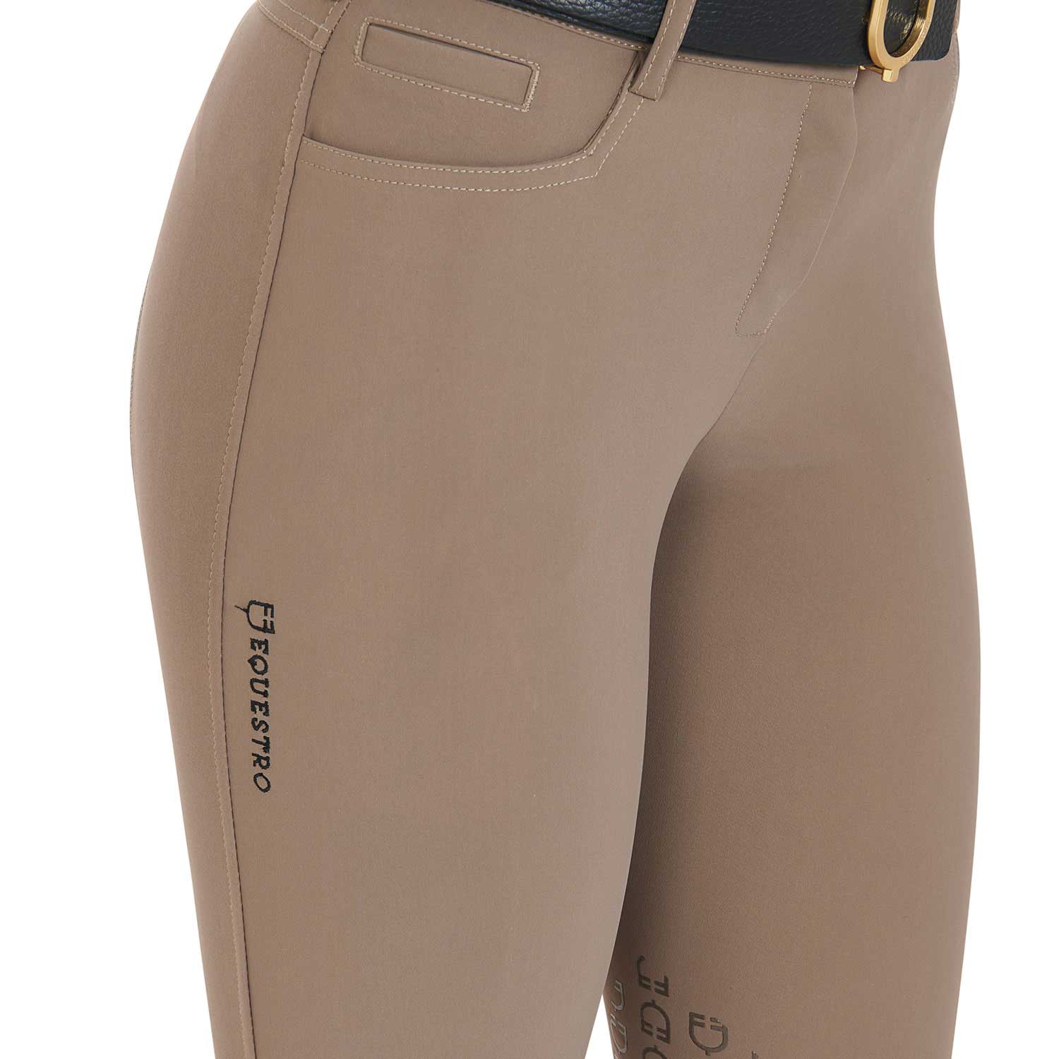 Equestro Pantaloni Donna Slim Fit Grip con Logo